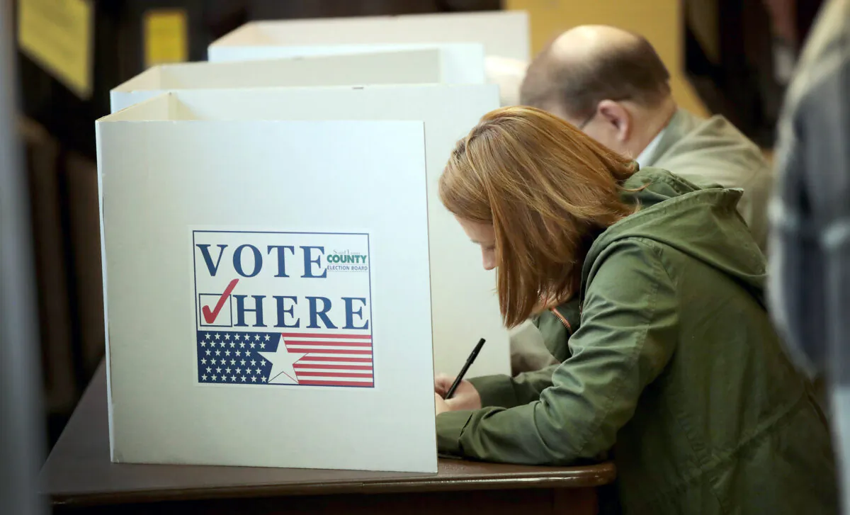 Voters cast ballots at a polling place in Kirkwood, Mo., on Nov. 6, 2018. (Scott Olson/Getty Images)