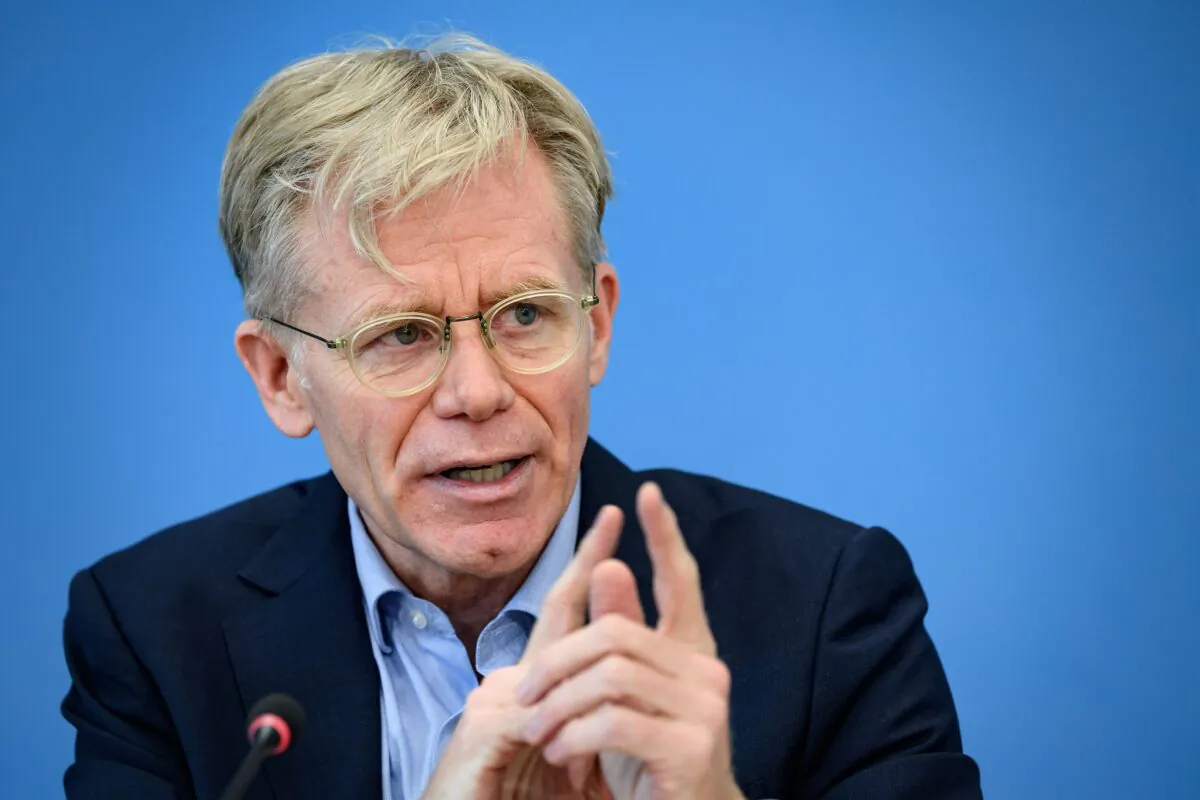World Health Organization expert Bruce Aylward speaks at a press conference in Geneva after returning from China, on Feb. 25, 2020. (Fabrice Coffrini/AFP via Getty Images)