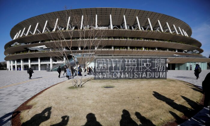 General view of the new National Stadium, the main stadium for the Tokyo 2020 Olympics and Paralympics, on Dec. 15, 2019. (Issei Kato/File Photo/Reuters)