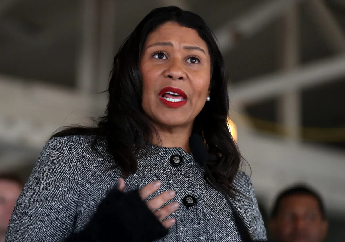 San Francisco Mayor London Breed speaks during a news conference at the future site of a Transitional Age Youth Navigation Center in San Francisco, California, on Jan. 15, 2020. (Justin Sullivan/Getty Images)