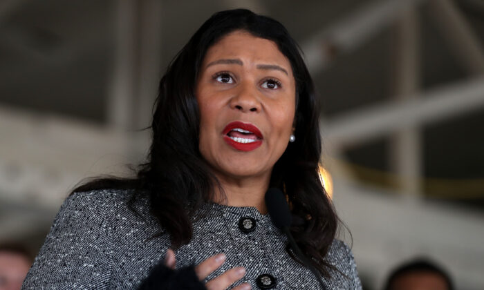 San Francisco Mayor London Breed speaks during a news conference at the future site of a Transitional Age Youth Navigation Center in San Francisco, Calif., on Jan. 15, 2020. (Justin Sullivan/Getty Images)