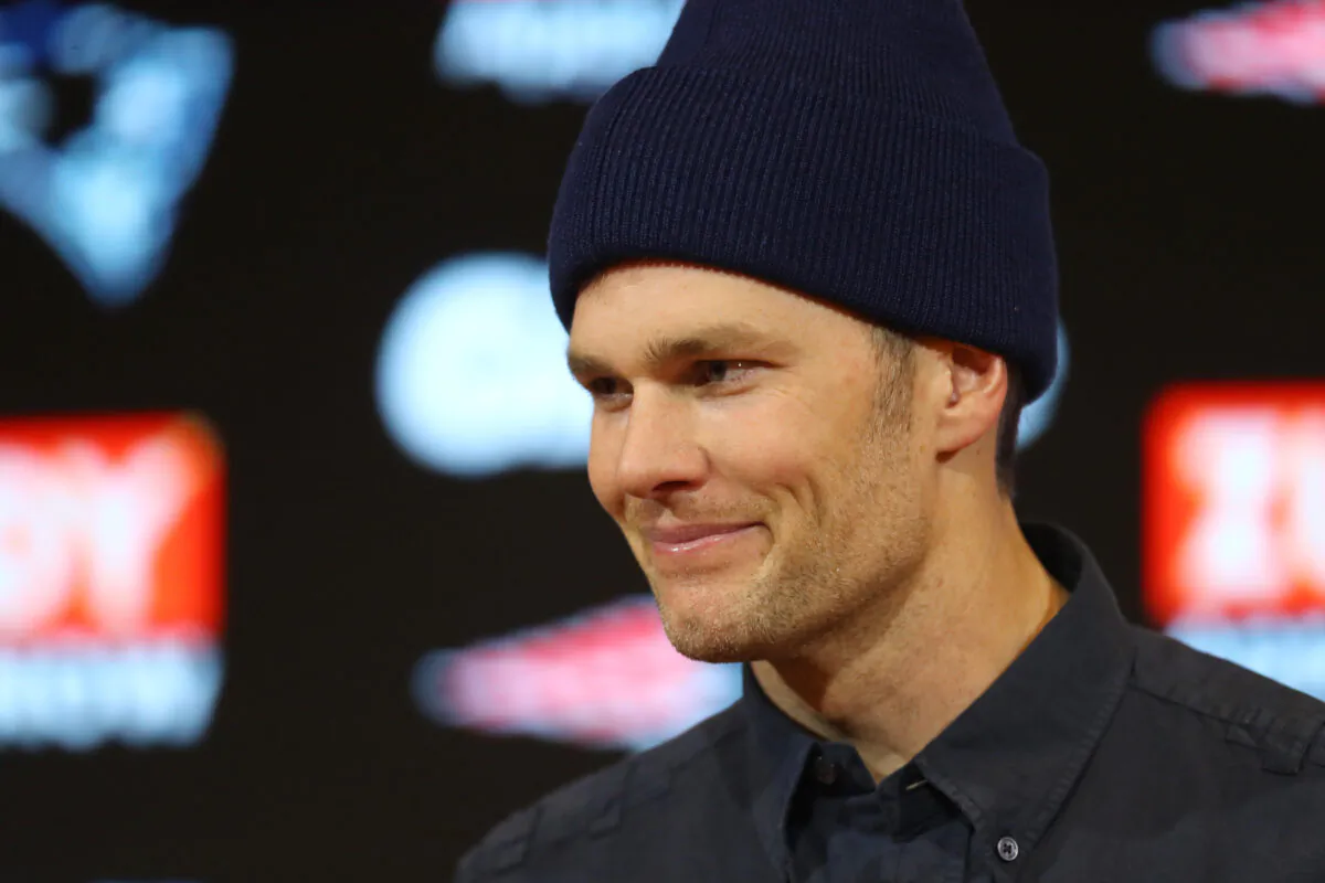 Tom Brady #12 of the New England Patriots addresses the media in a press conference following the Patriots 20-13 loss to the Tennessee Titans in the AFC Wild Card Playoff game at Gillette Stadium in Foxborough, Mass. on Jan. 4, 2020. (Maddie Meyer/Getty Images)