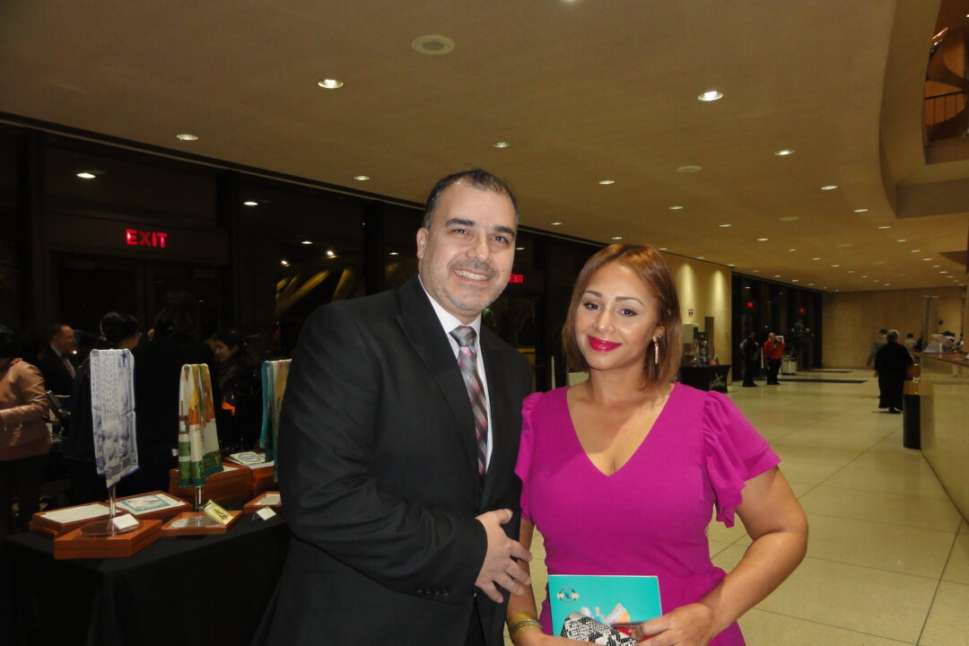Logistics analyst and director of imports/exports Alvaro Torres and his wife Judica attended Shen Yun Performing Arts at Chrysler Hall, in Norfolk, Virginia, on Feb. 26, 2020. (Sophia Zheng/The Epoch Times)
