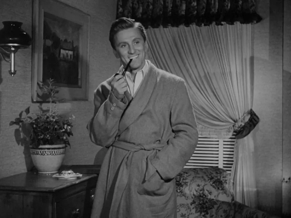 Kirk Douglas plays against type as a witty school teacher in “A Letter to Three Wives.” (Twentieth Century Fox)
