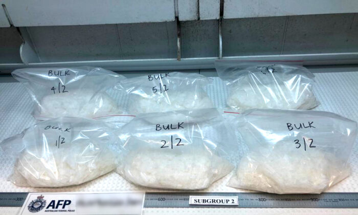 Drug syndicates are sending ice to Australia through the mail service, federal police say after a nationwide operation targeting the syndicates in February 2020. (Australian Federal Police)