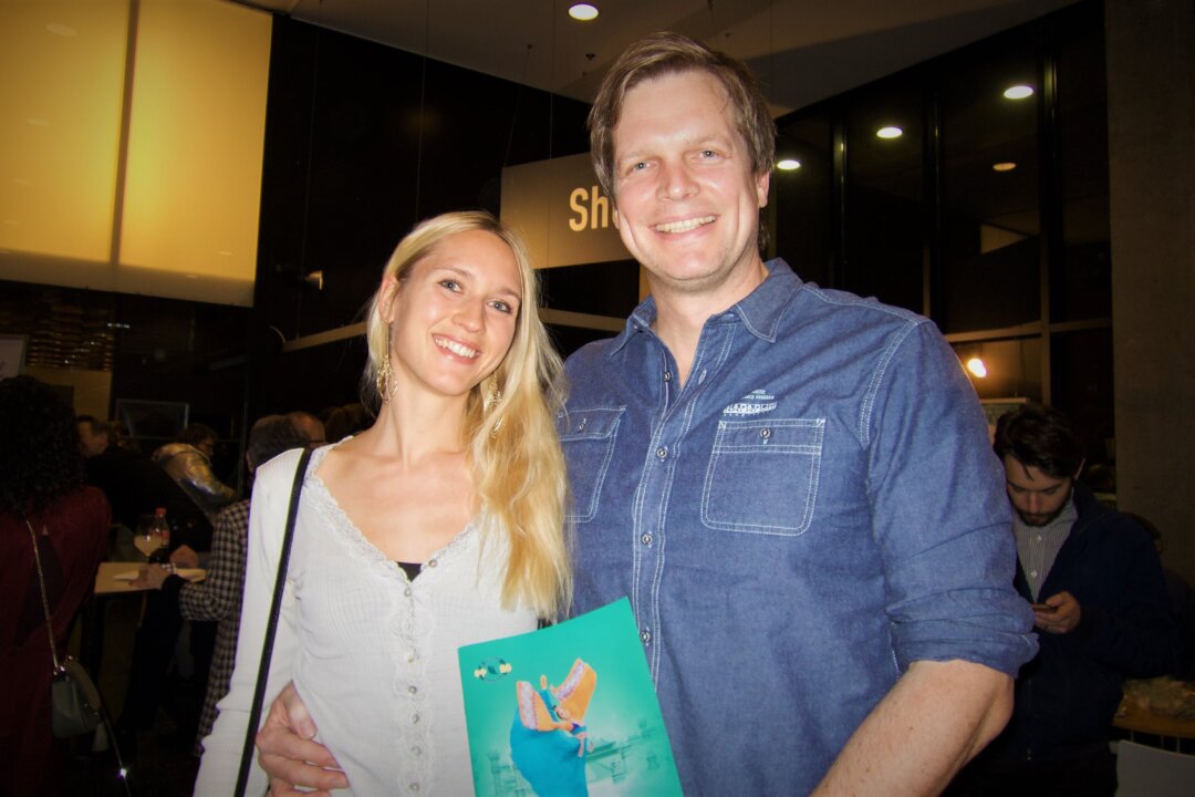 Stefan Schauble, a television journalist and moderator, and his fiance Vanessa Augustin, attended Shen Yun on Feb. 26, 2020, at the Musical Theater, in Basel, Switzerland. (The Epoch Times)