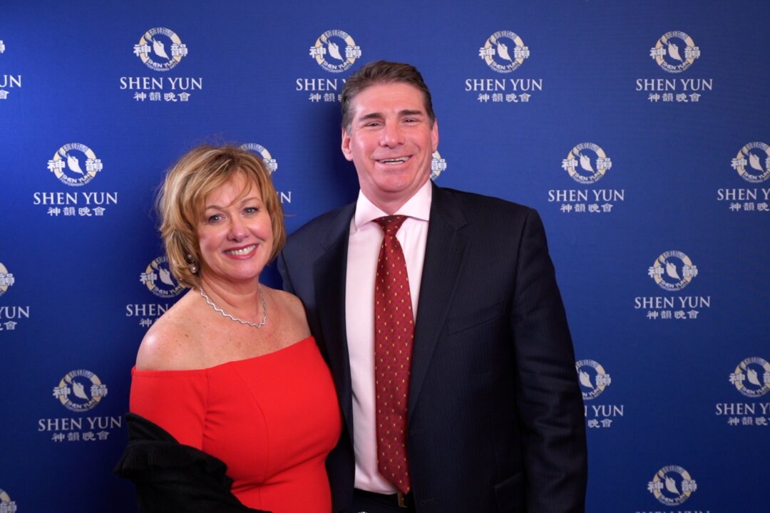 Washoe County District Attorney Bruce Hahn and his companion attended Shen Yun Performing Arts in Reno, Nevada, at the Pioneer Center for the Performing Arts, on Feb. 28, 2020. (NTD Television)