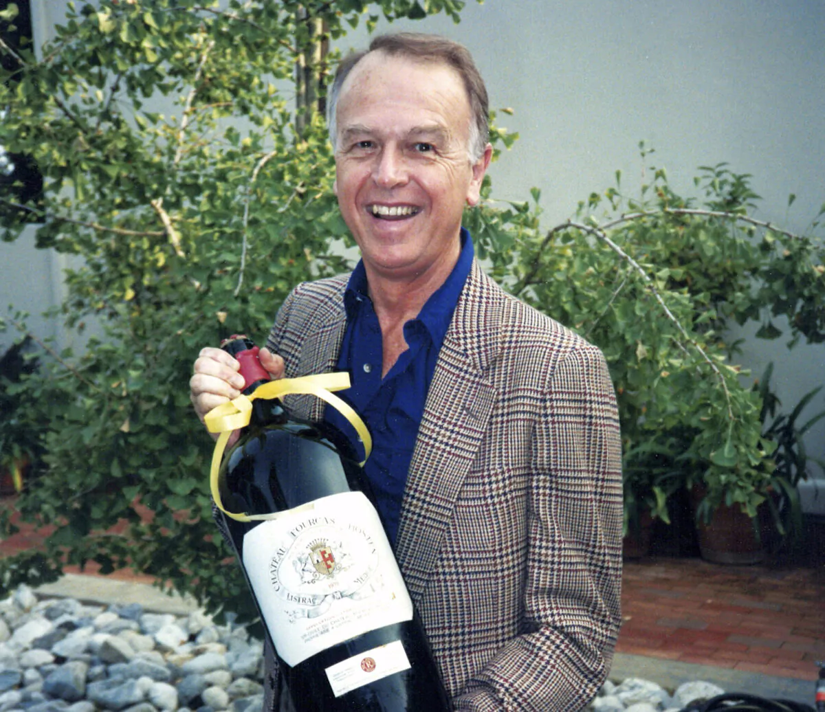 This circa 1985 photo provided by Esme Gibson shows Joe Coulombe, the founder of the Trader Joe's market chain, at his home in Pasadena, Calif. (Image by Esme via AP)