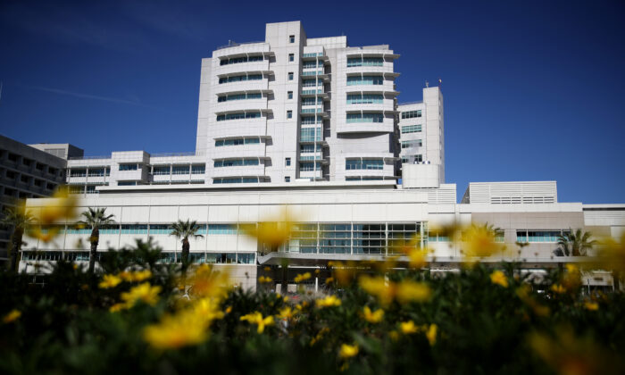 UC Davis Medical Center in Sacramento, California, on Feb. 27, 2020. A female patient who may be the first case of community transmission of the new coronavirus is in isolation at the center. (Justin Sullivan/Getty Images)