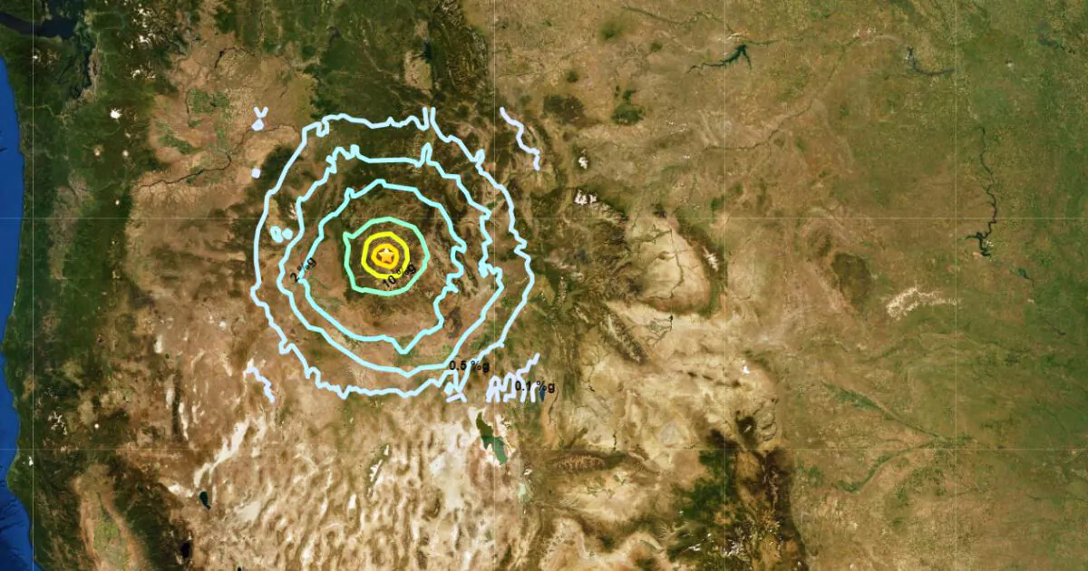Earthquake epicenter in Boise, Idaho. (Screenshot/USGS)