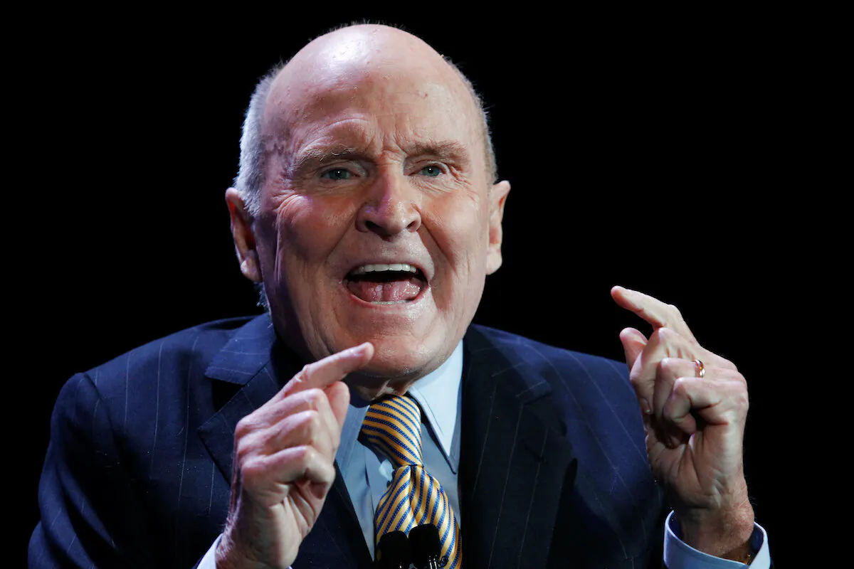 Former CEO of General Electric, Jack Welch, speaks during the World Business Forum in New York, on Oct. 5, 2010. (Lucas Jackson/Reuters)