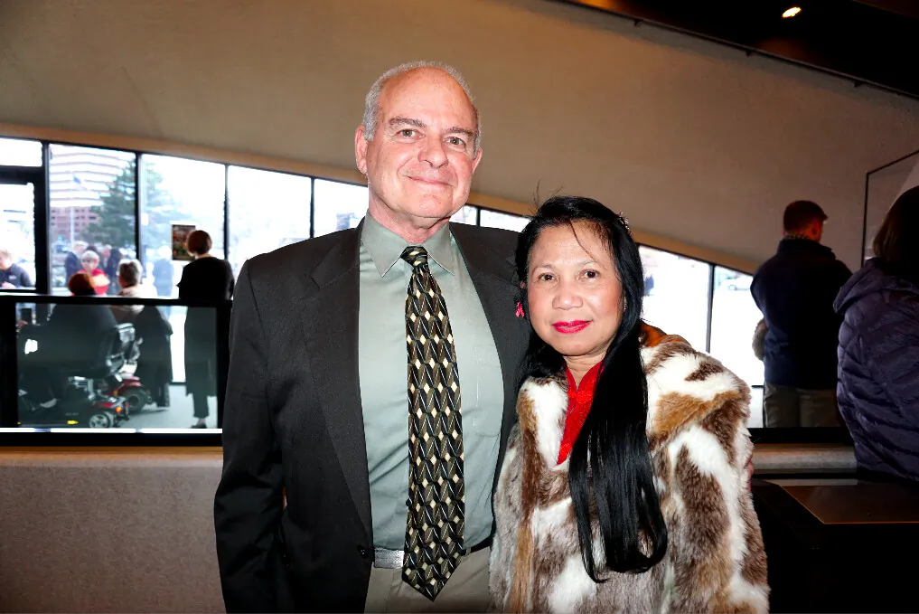 William Sherman, hotel director, and his friend attended Shen Yun Performing Arts at Reno, Nevada's Pioneer Center for the Performing Arts on March 1, 2020. (Yawen Hung/The Epoch Times)