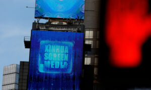 Chinese State-Run Media Uses Times Square Video to Claim China Leading the Fight Against COVID-19
