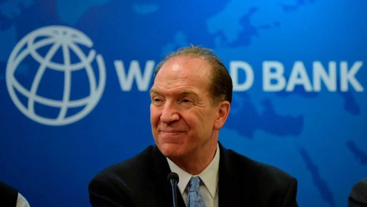 World Bank President David Malpass looks on during a press conference at the World Bank office in New Delhi, India, on Oct. 26, 2019. (Sajjad Hussain/AFP via Getty Images)