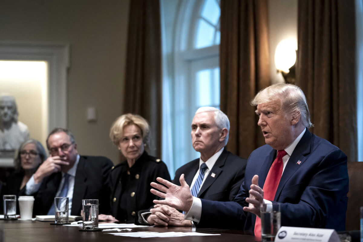 Trump, Coronavirus Task Force Members Meet With Pharmaceutical Executives
