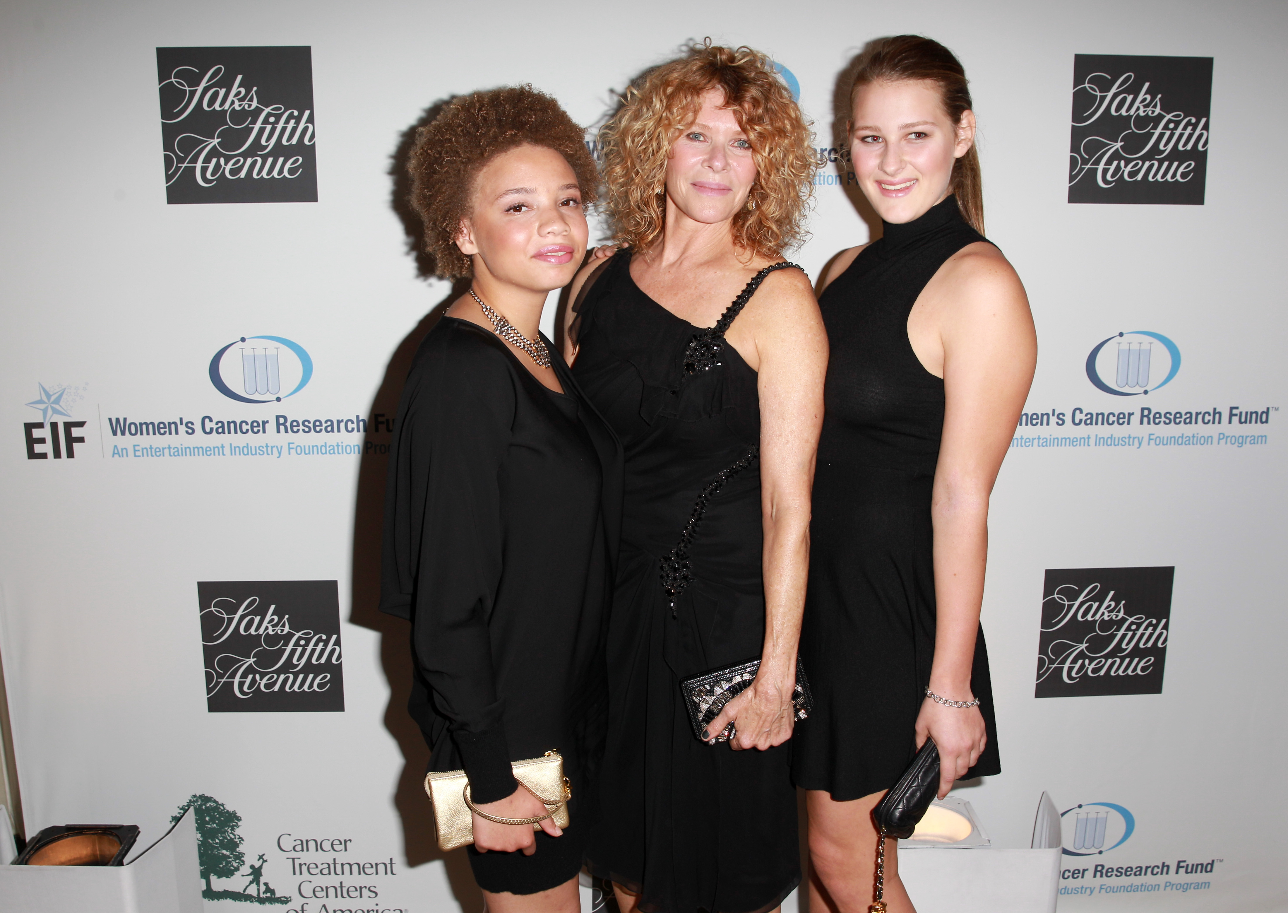 Actress Kate Capshaw (C), and daughters Mikaela George Spielberg (L) and Destry Allyn Spielberg