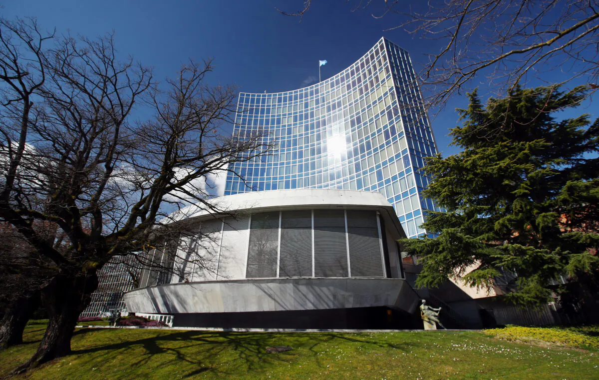 The headquarter of the World Intellectual Property Organization (WIPO) is pictured in Geneva, Switzerland, on March 3, 2020. (Denis Balibouse/Reuters)