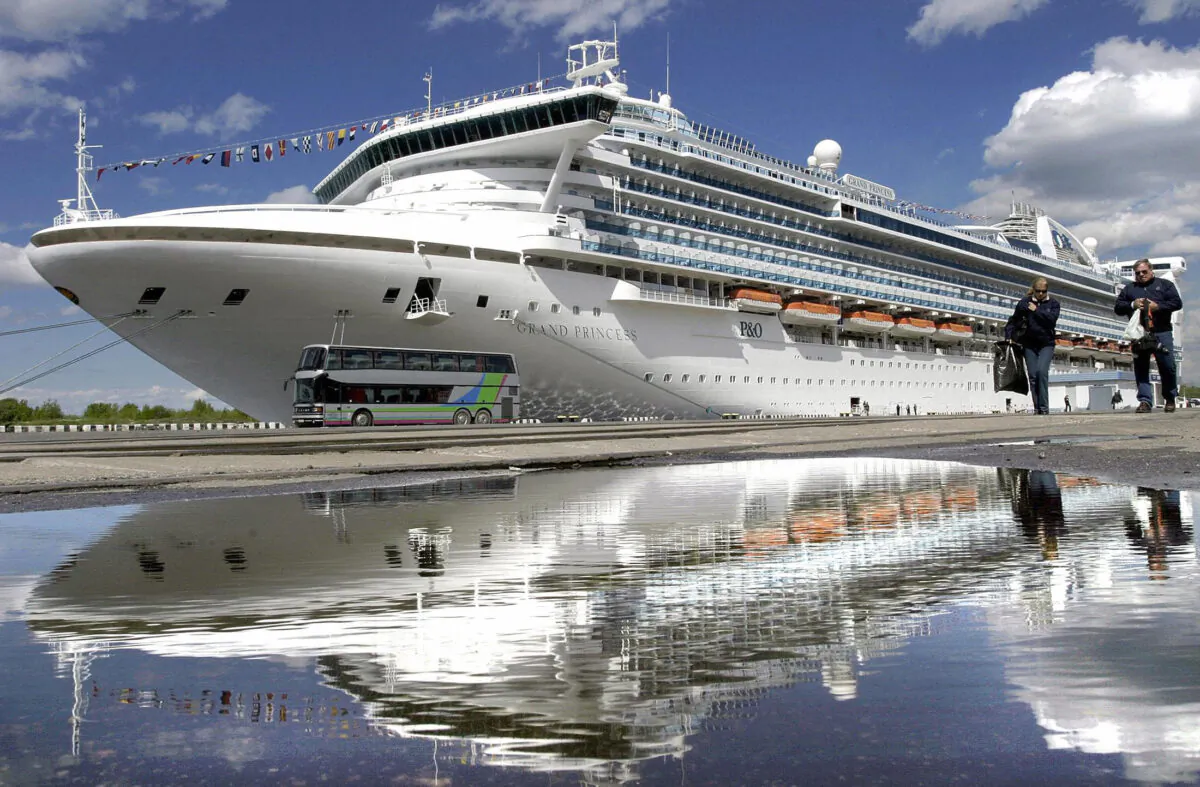 One of the biggest world cruise liners in the world, the Grand Princess, is pictured in a file photograph. (Stringer/AFP via Getty Images)