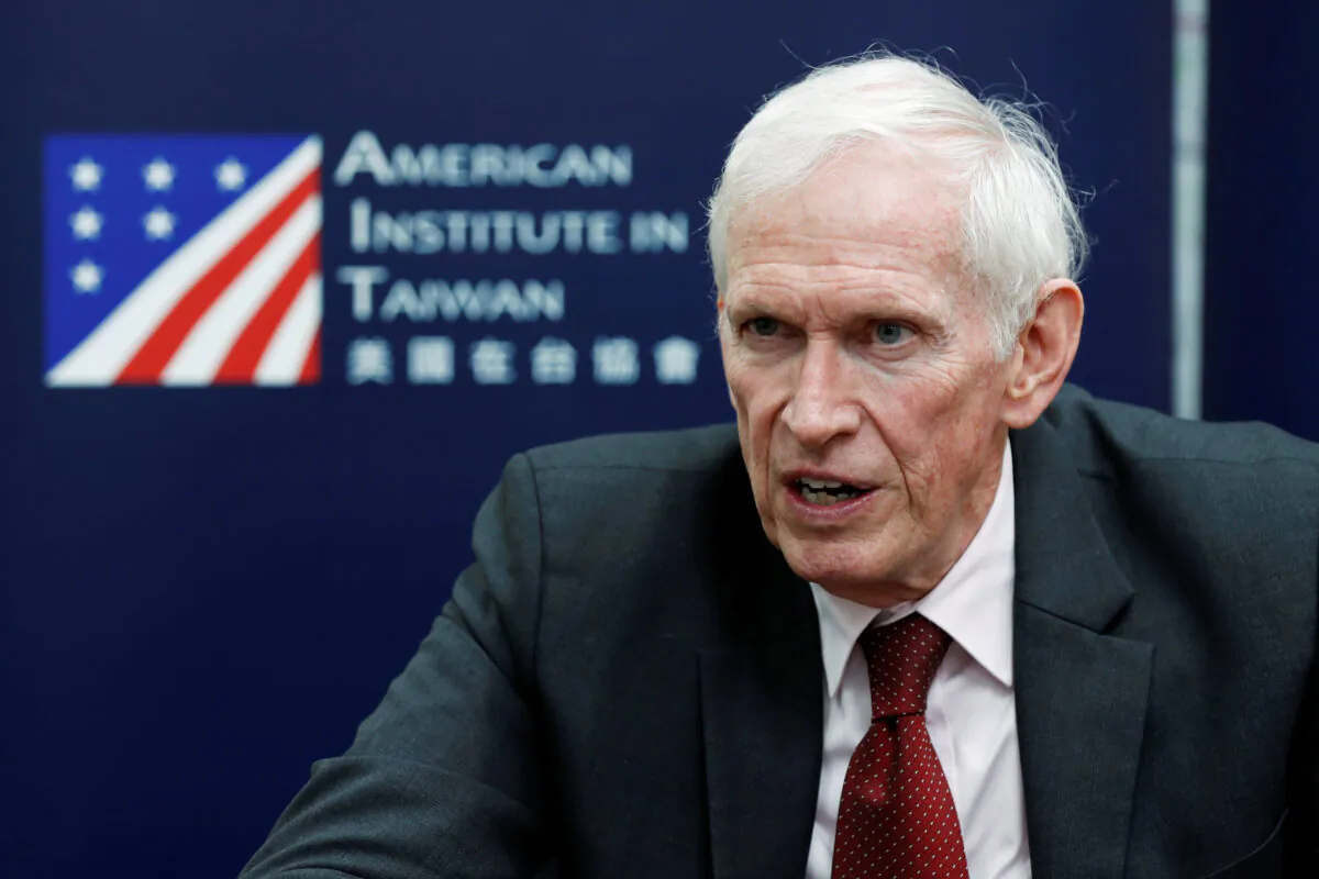 James Moriarty, chairman of the American Institute in Taiwan (AIT), speaks during an interview in Taipei, Taiwan, on April 18, 2019. (Tyrone Siu/Reuters)