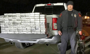 Police Dog Sniffs Out 595lbs of Meth Worth $1.2 Million Hidden in Semitrailer in Texas Drug Bust