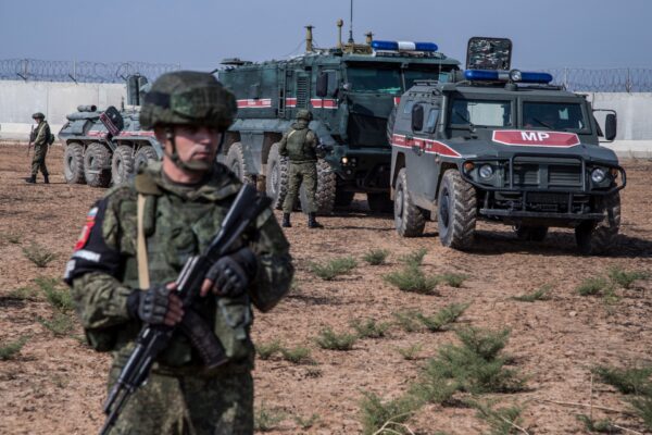 Turkish and Russian soldiers- Syria