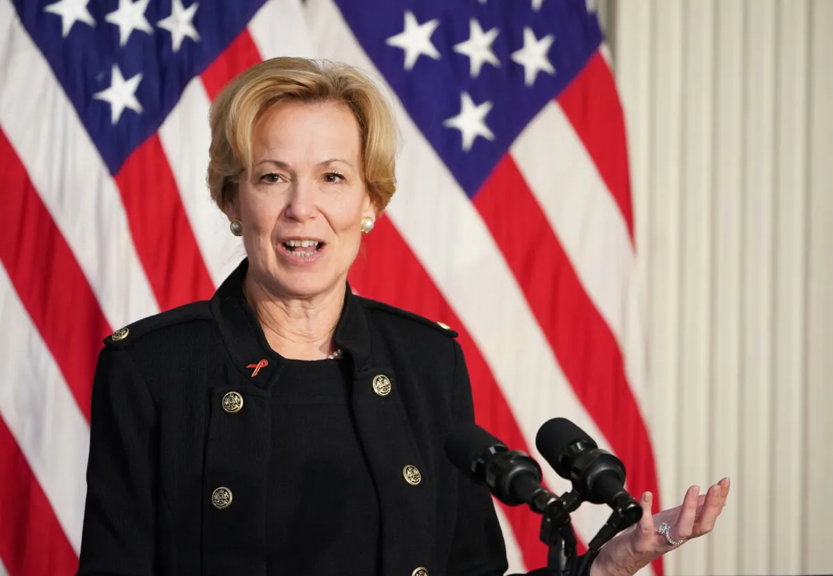 Dr. Deborah Birx speaks in the Indian Treaty Room of the Eisenhower Executive Office Building next to the White House in Washington on Nov. 29, 2018. (Mandel Ngan/AFP via Getty Images)