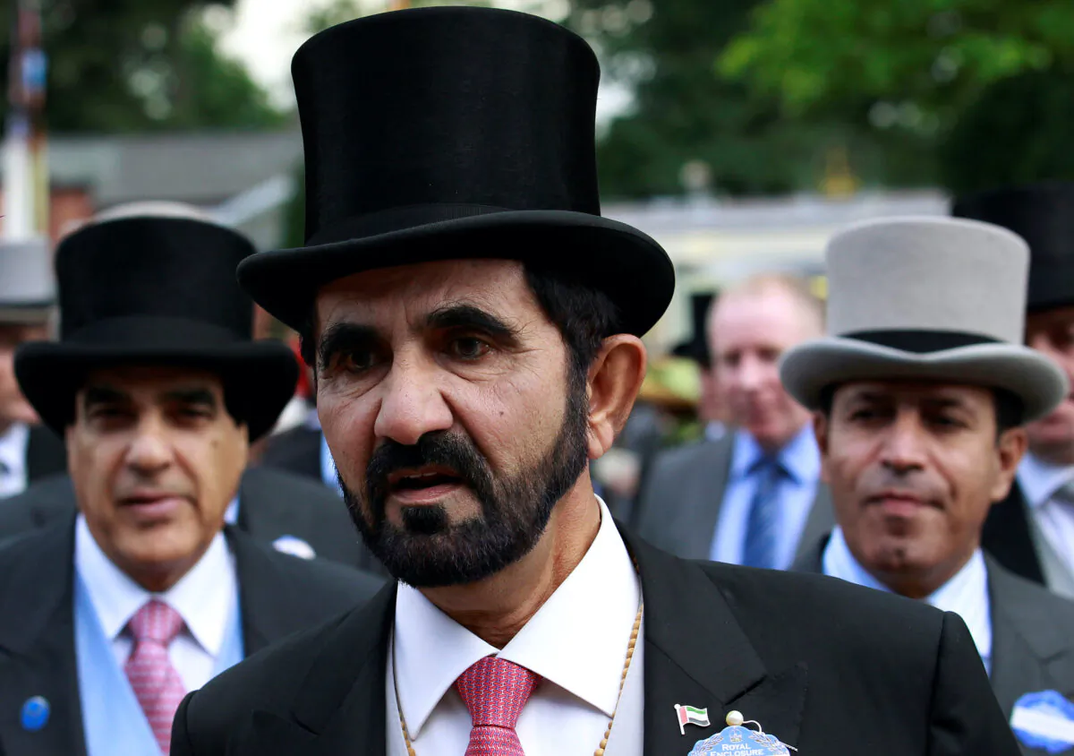 Dubai ruler Sheikh Mohammed bin Rashid al-Maktoum arrives for Ladies Day, the third day of racing at Royal Ascot in southern England on June 16, 2011.  (Suzanne Plunkett/Reuters File)