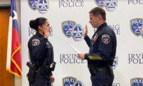 Female Cop Recruit Cries With Joy When Soldier Son Surprises Her at Police Swearing-in Ceremony