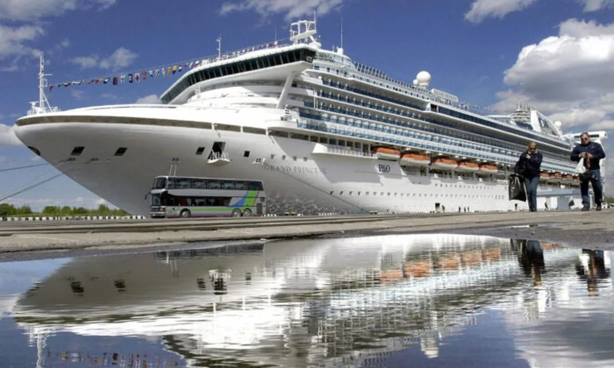 One of the biggest world cruise liners in the world, the Grand Princess, is pictured in a file photograph. (Stringer/AFP via Getty Images)