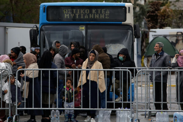 Migrants crossing Aegean sea