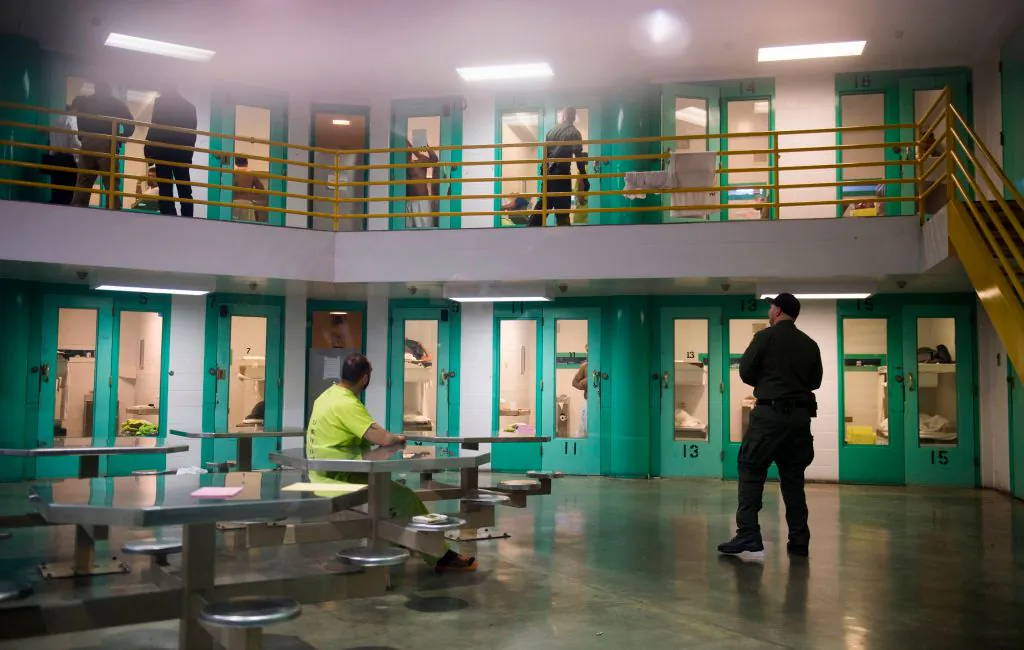A stock photo shows activity in the Theo Lacy Facility, a county jail in Orange, Calif. (Robyn Beck/AFP via Getty Images)
