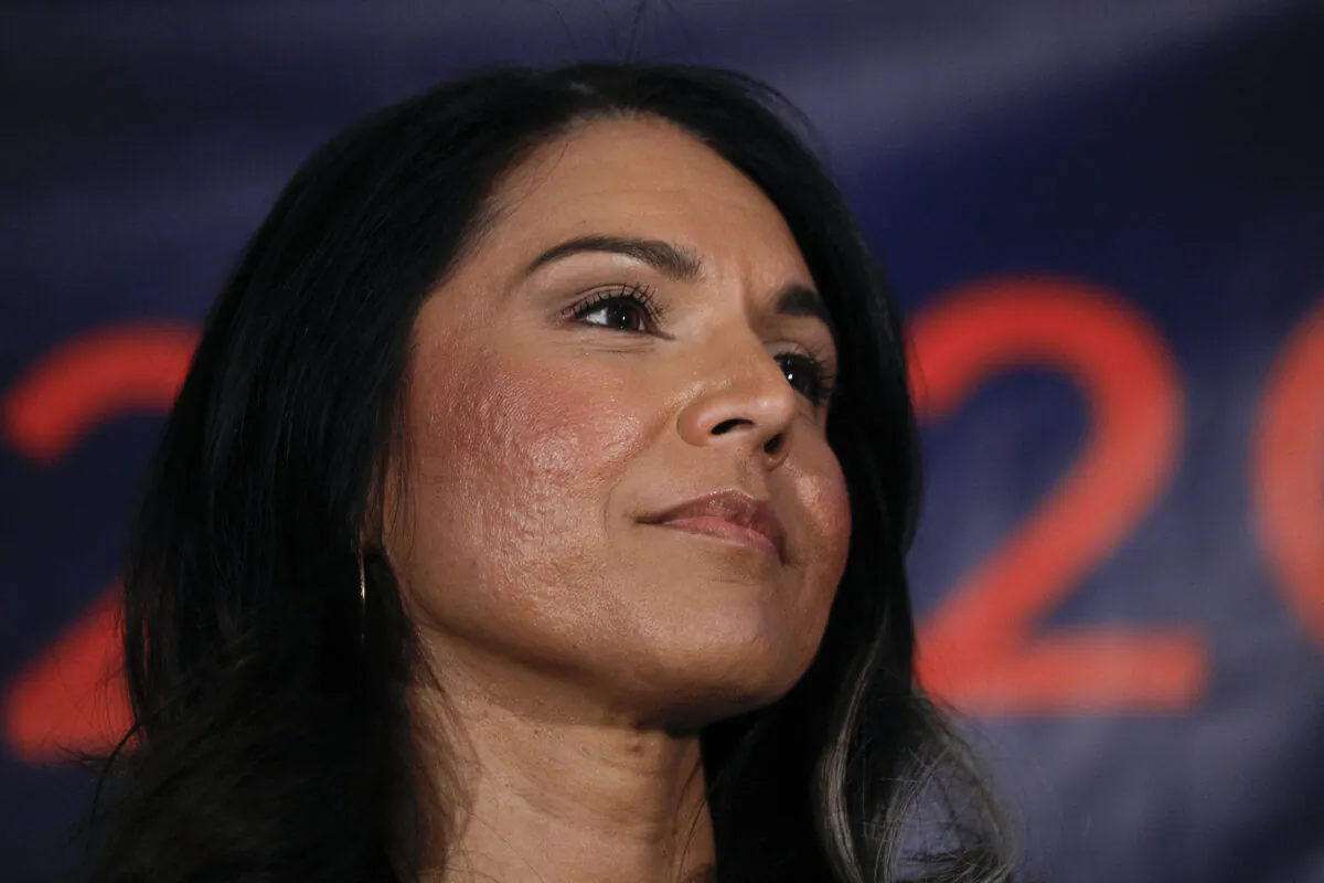 Former Democratic presidential candidate Rep. Tulsi Gabbard (D-Hawaii) at a campaign event in Detroit, Mich., on March 3, 2020. (Bill Pugliano/Getty Images)