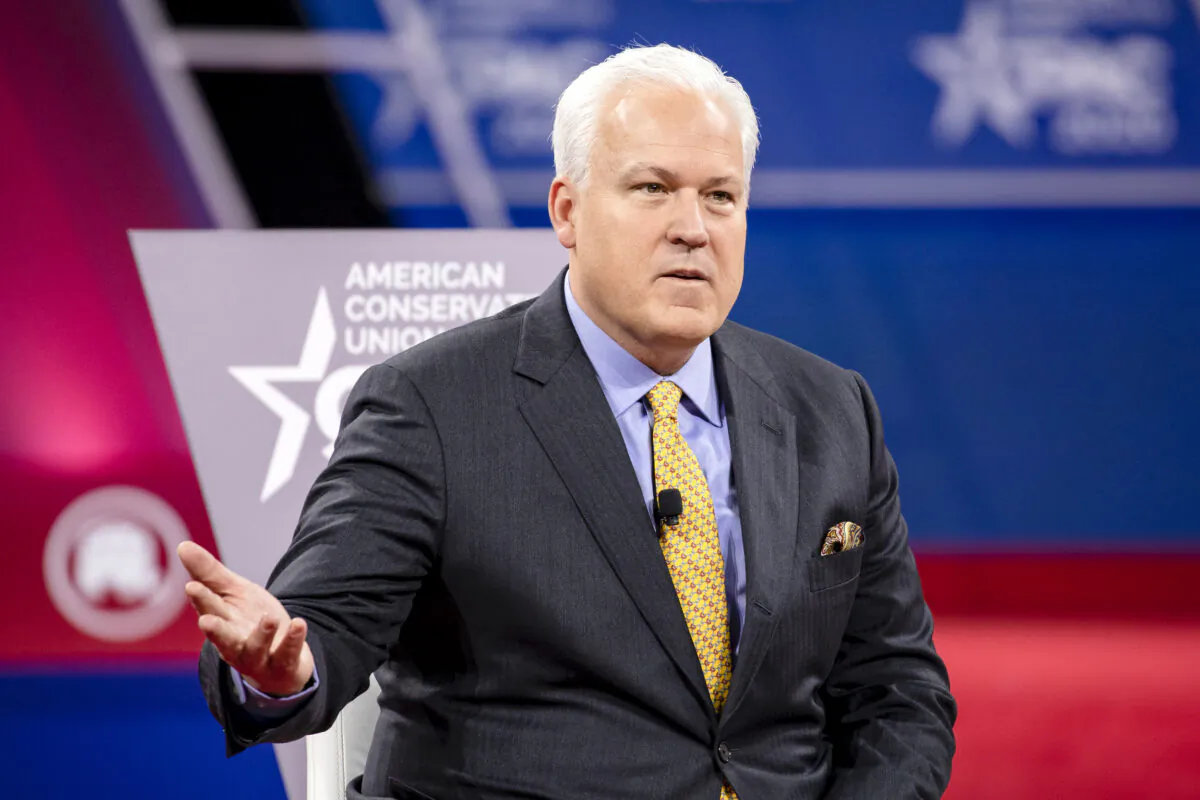 Matt Schlapp (L), Chairman of the American Conservative Union, hosts a conversation with Laura Trump (not pictured), President Donald Trump's daughter-in-law and member of his 2020 reelection campaign, and Brad Parscale (not pictured), campaign manager for Trump's 2020 reelection campaign, during the Conservative Political Action Conference 2020 (CPAC) hosted by the American Conservative Union in National Harbor, Md., on Feb. 28, 2020. (Samuel Corum/Getty Images)