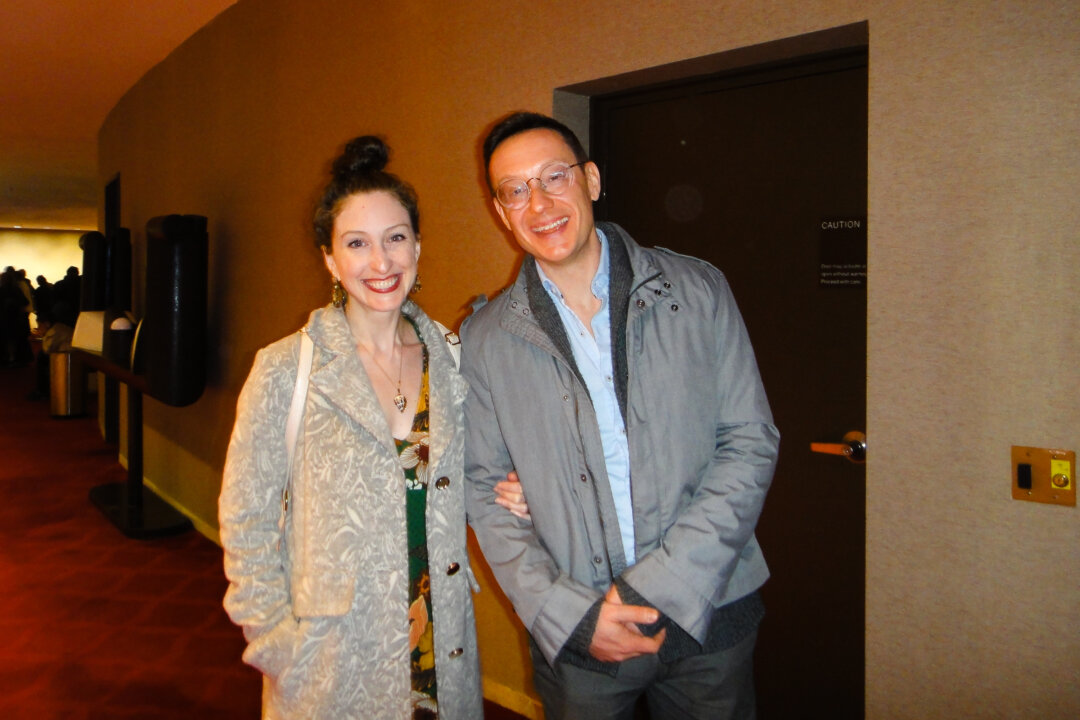 Charlotte Segall and her companion enjoyed Shen Yun Performing Arts at Lincoln Center in New York, on March 8, 2020. (Dongyu Teng/The Epoch Times)