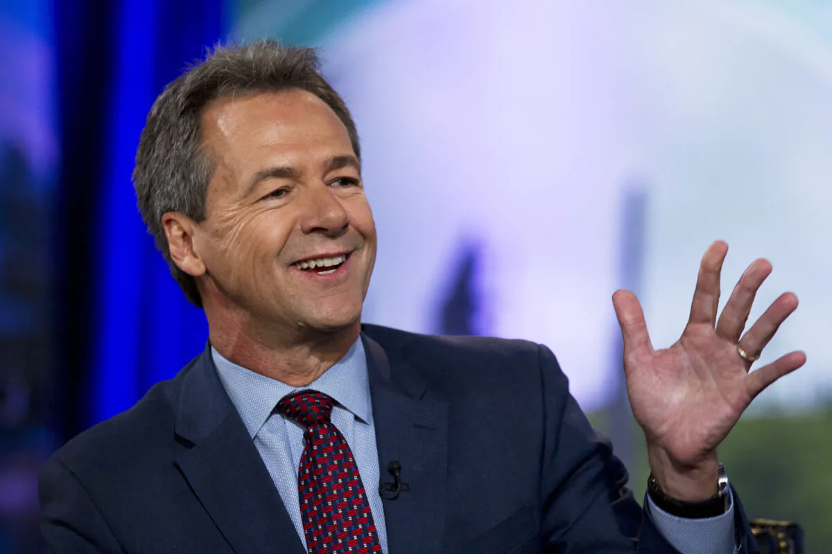 Democratic presidential candidate Montana Gov. Steve Bullock speaks during the Climate Forum at Georgetown University, in Washington on Sept. 20, 2019. (Jose Luis Magana/AP Photo)