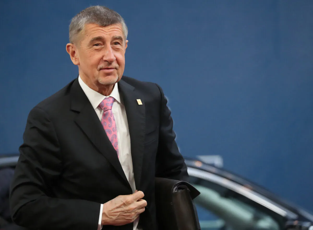 Czech Republic's Prime Minister Andrej Babis arrives for the second day of the European Union leaders summit, held to discuss the EU's long-term budget for 2021-2027, in Brussels, Belgium, on Feb. 21, 2020. (Ludovic Marin/Pool via Reuters)