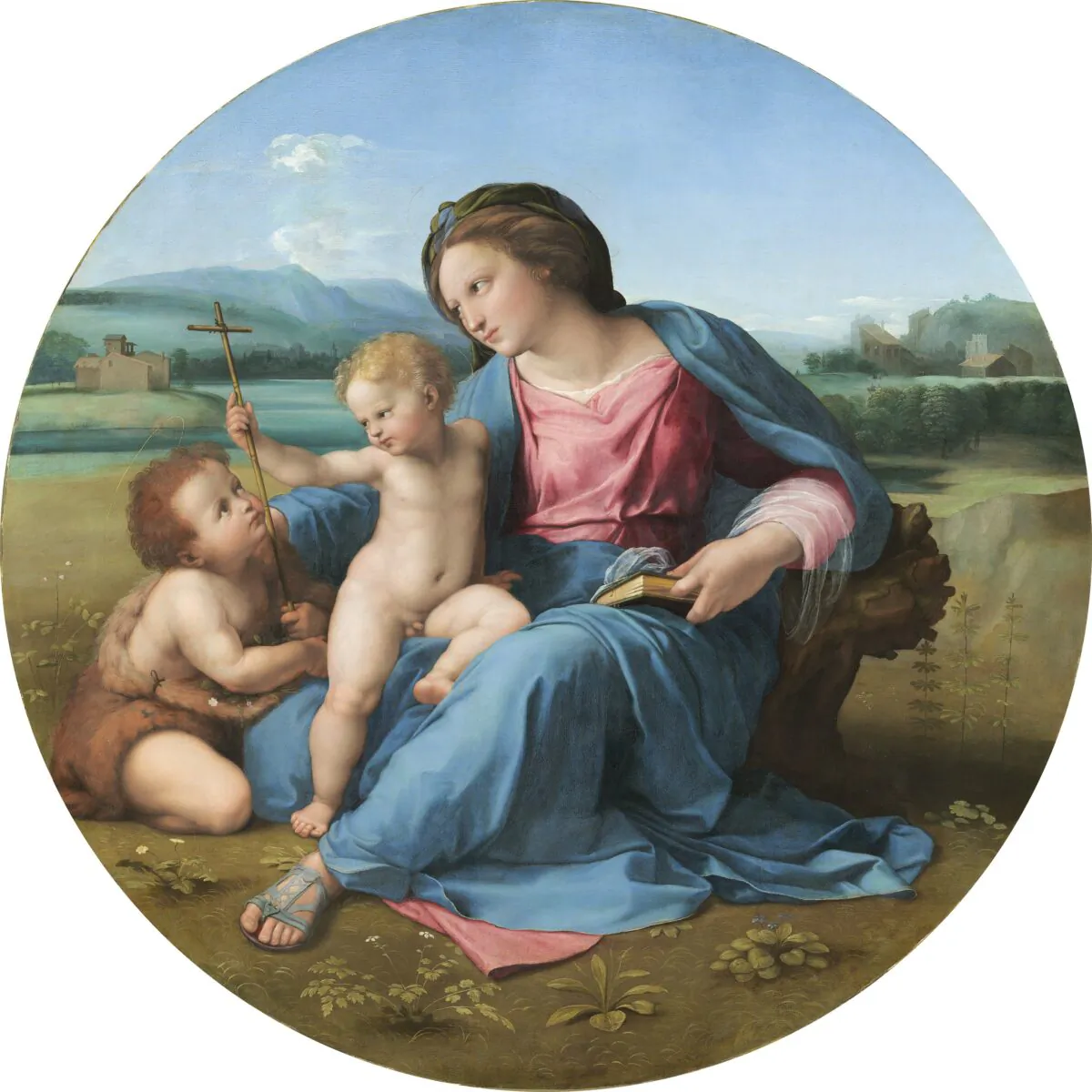 Detail from “The Alba Madonna,” circa 1510, by Raphael. Oil on panel transferred to canvas. Andrew W. Mellon Collection, National Gallery of Art, Washington. (National Gallery of Art, Washington)