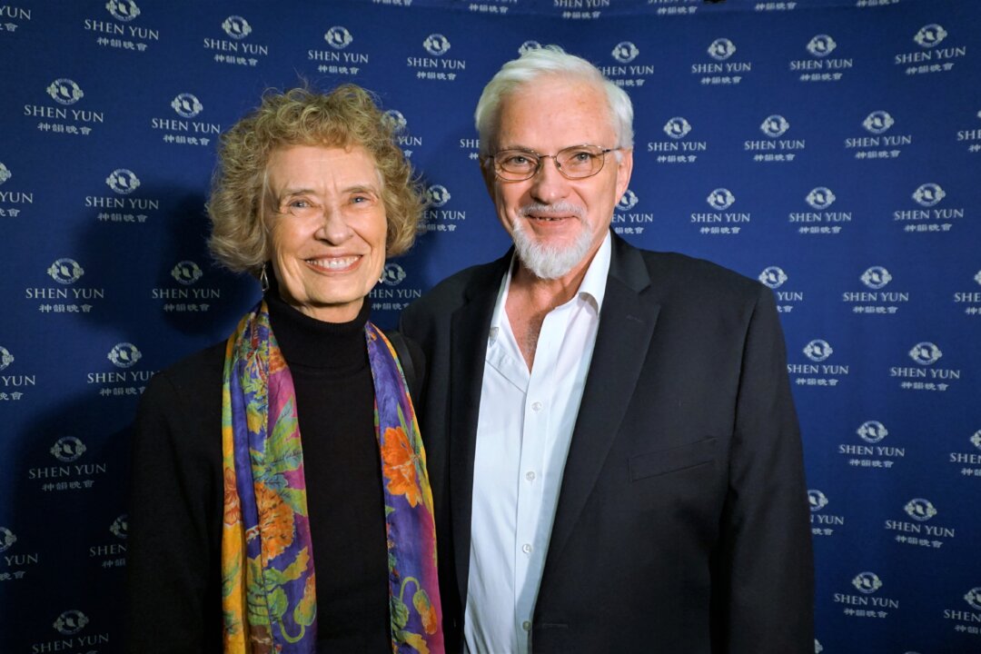 Sharon Kavanagh, a former business owner, and Harry Reese, a government contractor, attended Shen Yun Performing Arts at the George Mason University Center for the Arts in Fairfax, Virginia on March 10, 2020. (NTDTV)