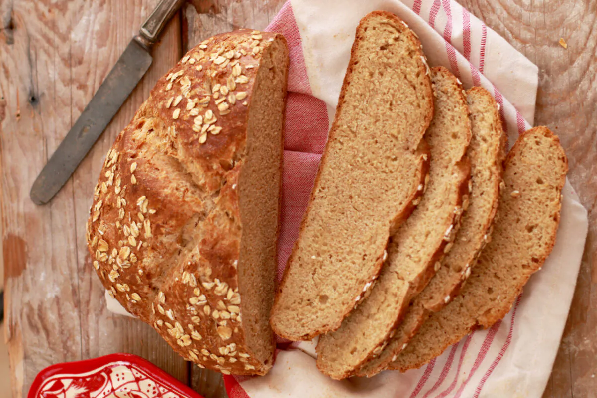 This traditional Irish soda bread has a beautiful crust, a dense crumb, and a lovely wheat flavor. (Gemma Stafford)