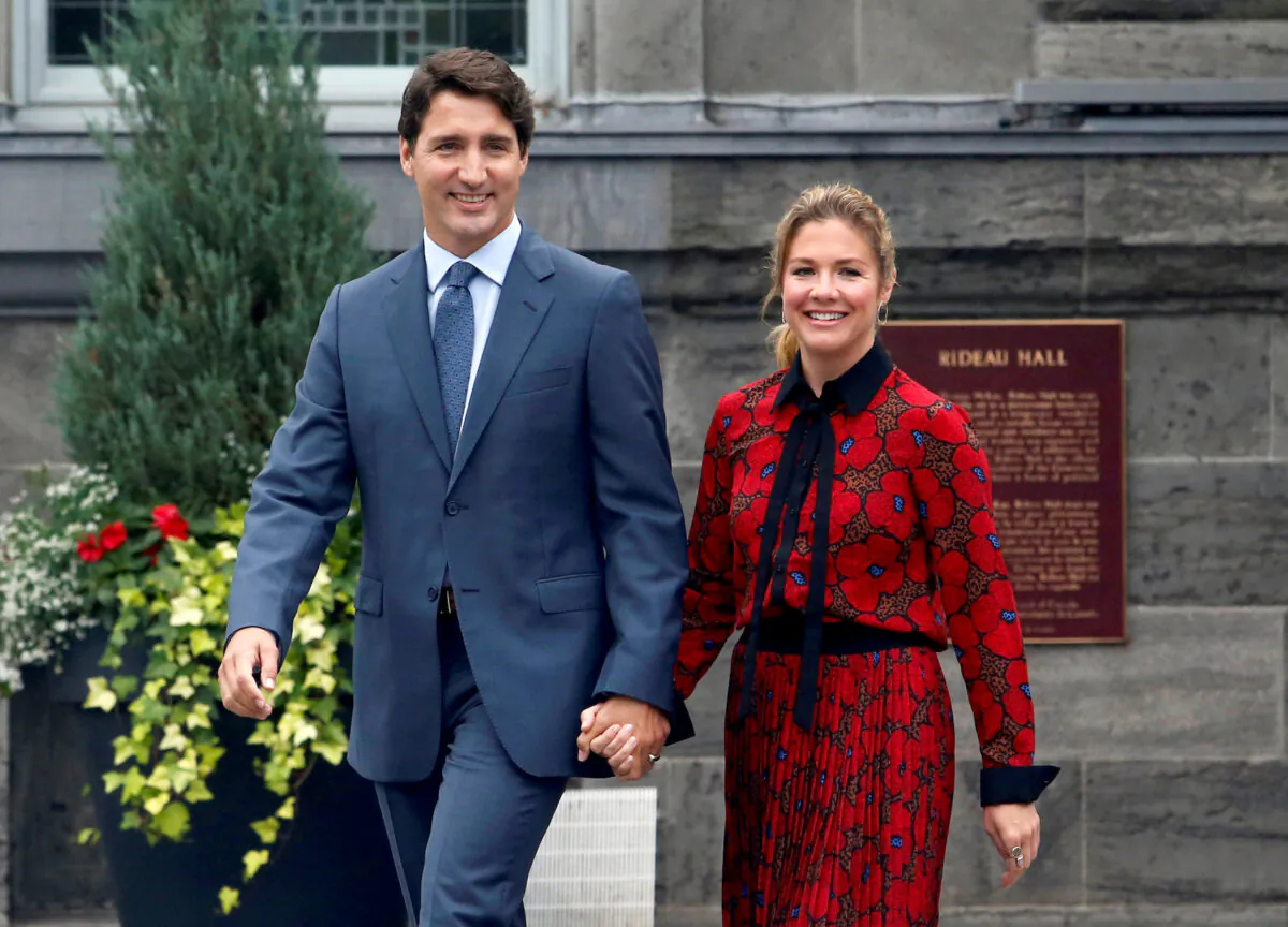 Canada's Prime Minister Justin Trudeau and his wife Sophie Gregoire Trudeau Ottawa, Ontario, Canada, on Sept. 11, 2019. (Reuters/Patrick Doyle/File Photo)