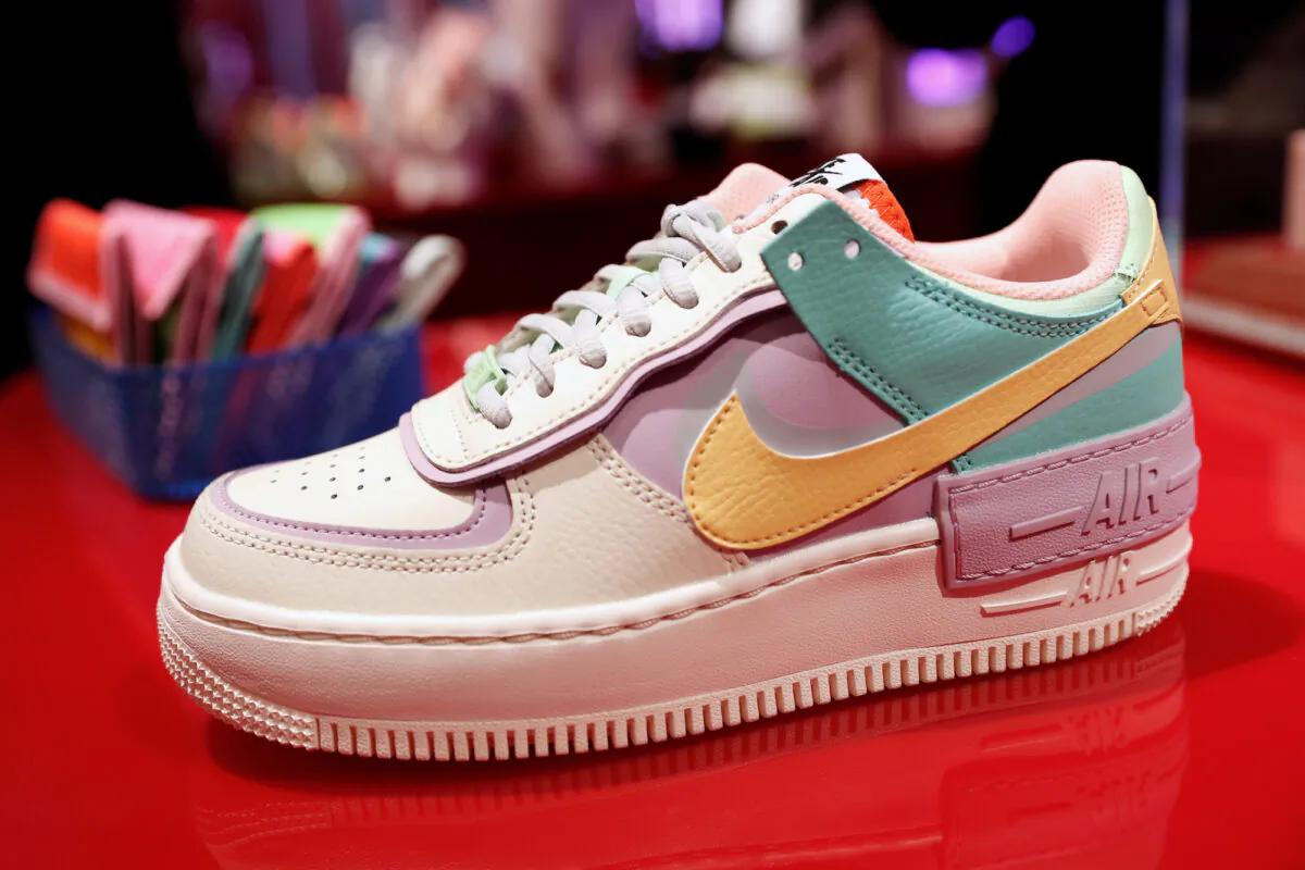 Nike shoes are seen on display at a shop in New York, on Oct. 21, 2019. (Shannon Stapleton/Reuters)