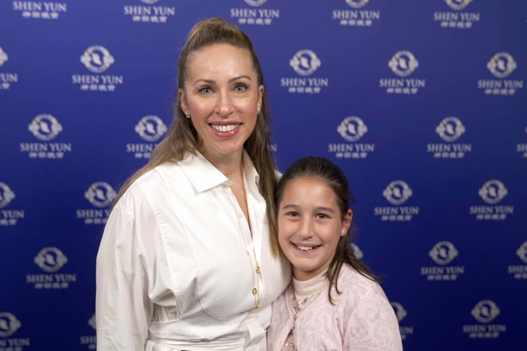 Natalie Hazzouri and her daugher, Ava, saw Shen Yun Performing Arts at the Capitol Theatre in Sydney, Australia, on March 15, 2020. (NTD Television)