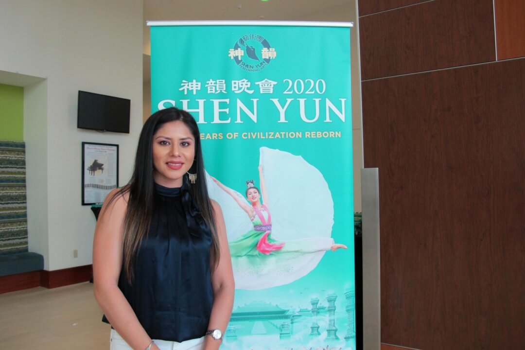 Interior designer Beatriz Figueroa attended Shen Yun Performing Arts at the Venice Performing Arts Center in Florida, on March 16, 2020. (Mary Mann/The Epoch Times)