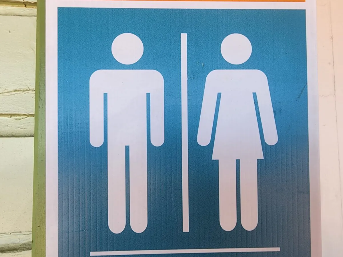 Symbols indicating male and female are seen in Perth, Western Australia, on March 16, 2024. (Susan Mortimer/The Epoch Times)