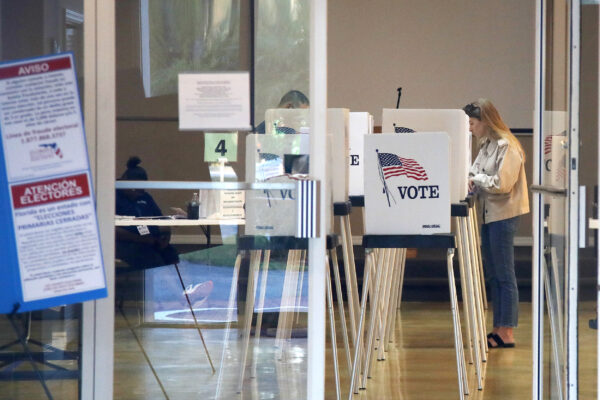 Voters cast their ballots