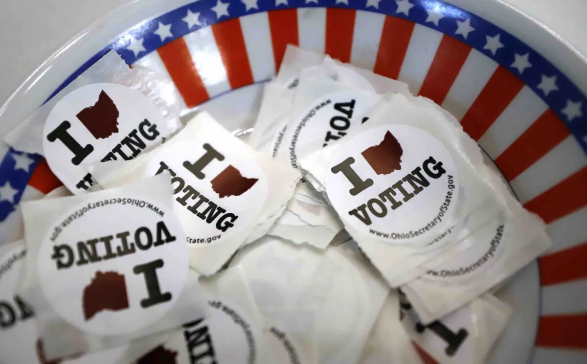 Voters take advantage of early voting in Steubenville, Ohio, on March 15, 2020. (Gene J. Puskar/AP Photo)