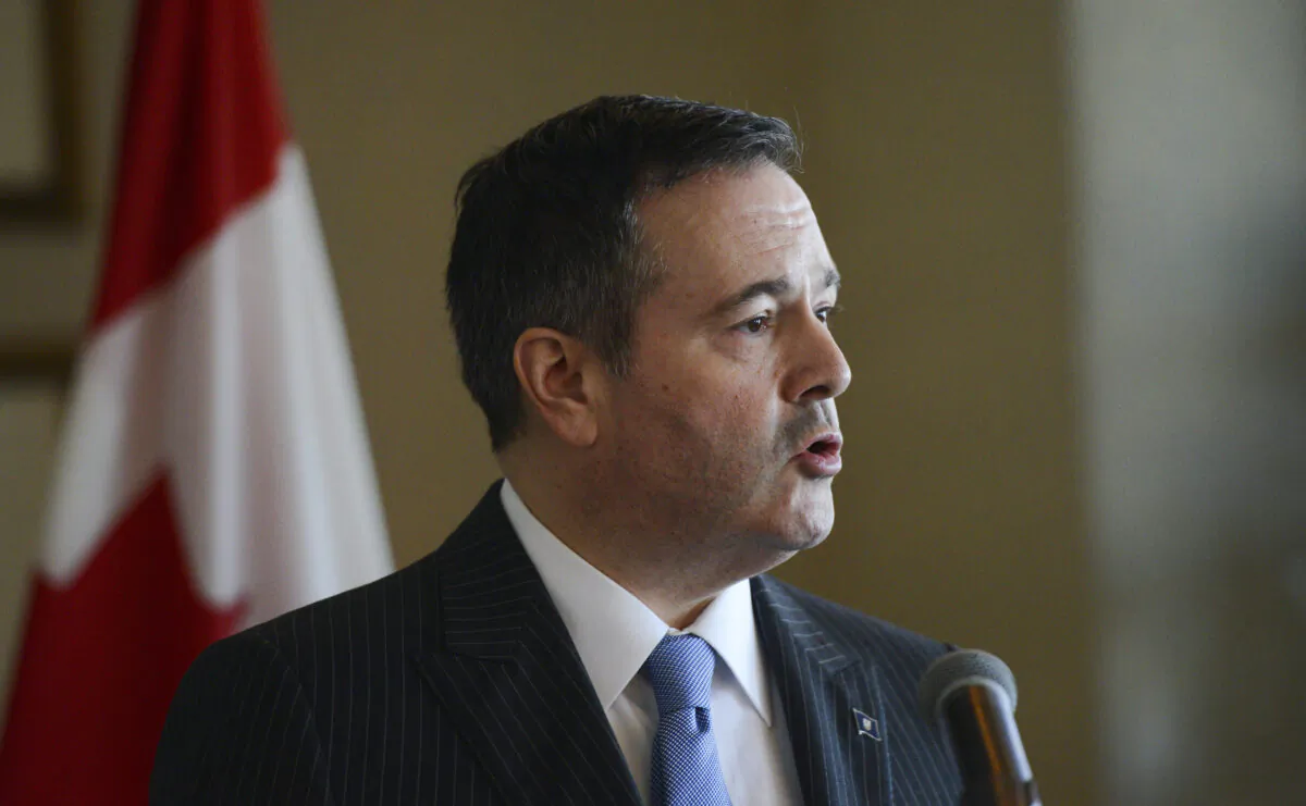 Alberta Premier Jason Kenney speaks at the Rideau Club in Ottawa on March 12, 2020. (The Canadian Press/Sean Kilpatrick)