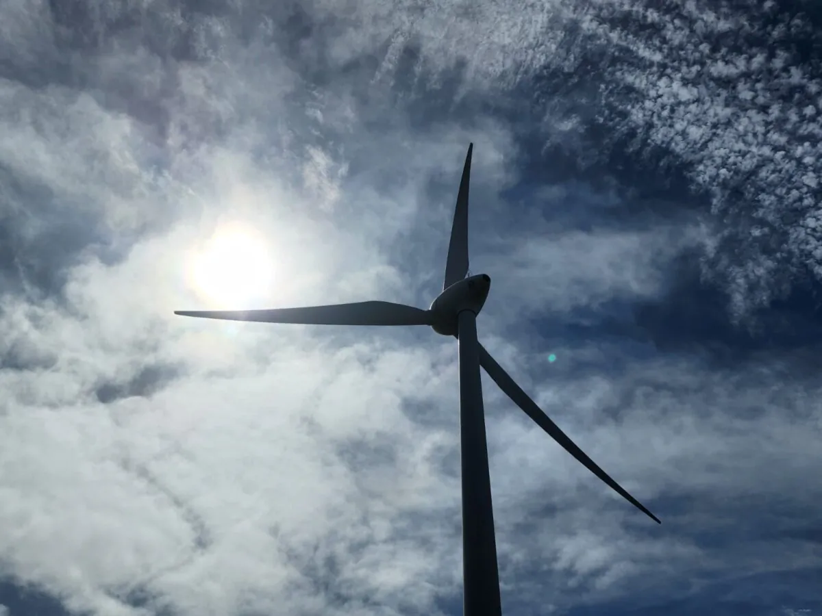 A wind turbine in Albany, Western Australia, on Feb. 18, 2024. (Susan Mortimer/The Epoch Times)