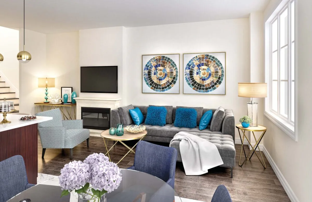 Swan Park great room. (Courtesy Digreen Homes)