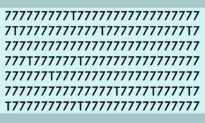 Can You Count ALL the Ts in This Sea of 7s in Less Than 10 Seconds? How Many Can You Find?
